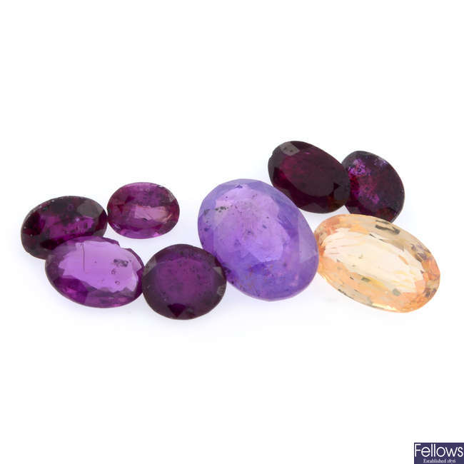 Assorted vari-hue sapphires, 4.86ct