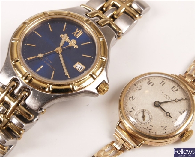 J W Benson - 1930's 9ct gold ladies wrist watch
