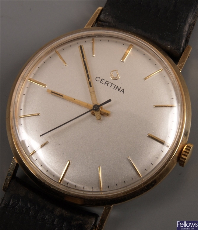 CERTINA - 9ct gold gentleman's manual wind watch