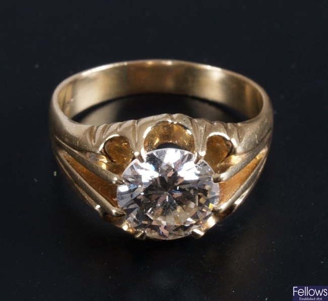Early modern brilliant cut single stone diamond