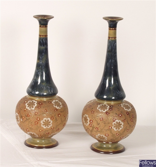 Doultons Slater patent vases