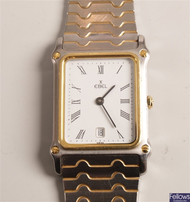 EBEL - a gentleman's two colour bracelet watch