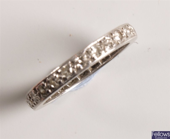 Diamond set full eternity ring. Ring size (UK) -
