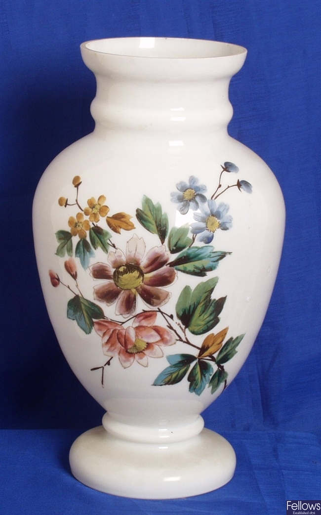 Glass painted vase