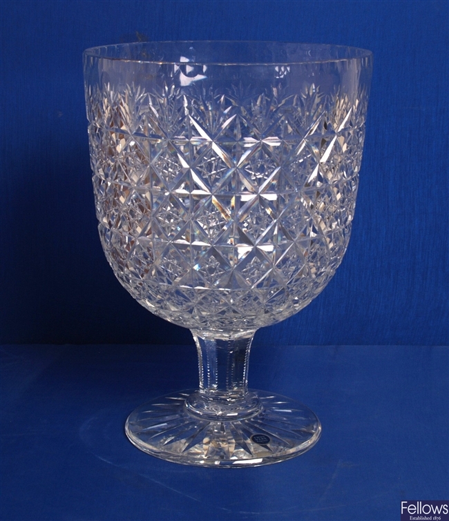 A large Thomas Webb cut glass pedestal bowl, 13