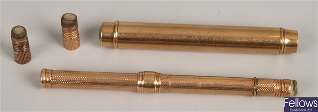 Two retractable pencils, to include an Early 20th
