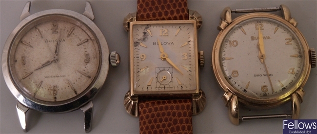 BULOVA - five assorted gentleman's watches and