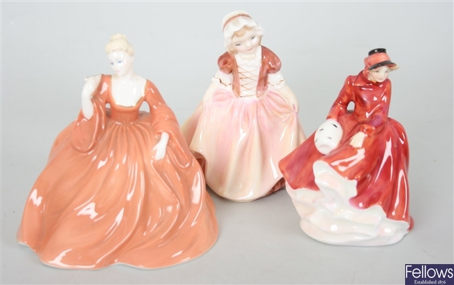Eight various figurines to include Royal Doulton