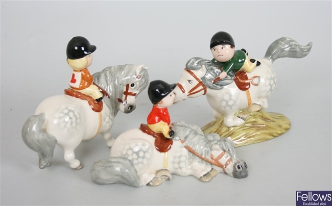 A collection of three Beswick Thelwell figurines