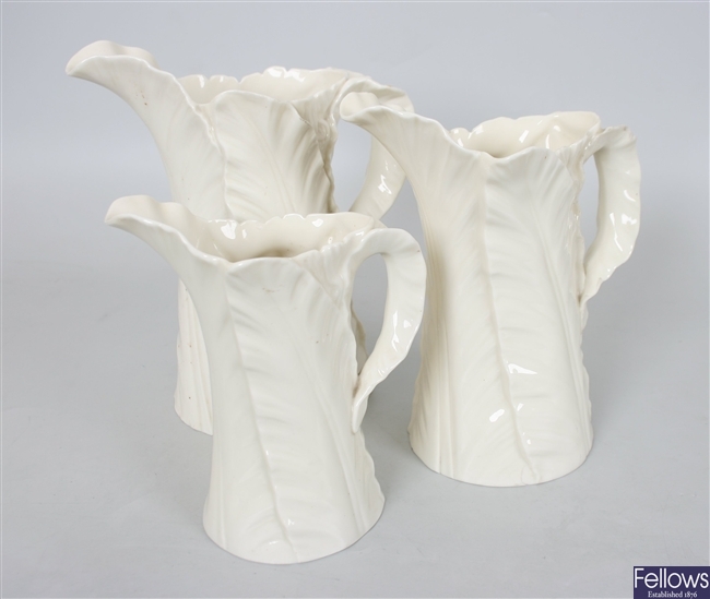 A set of seven Royal Worcester bone china jugs,
