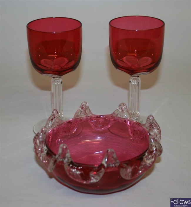 A Victorian Eperpgne, the upper clear glass