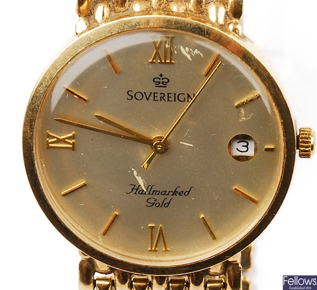 (709010841) gentleman's 9ct  wrist watch