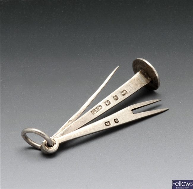 Victorian silver combination tool