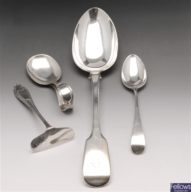 A selection of Georgian and later flatware