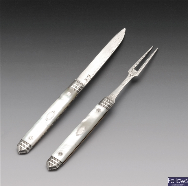 Georgian traveling knife and fork