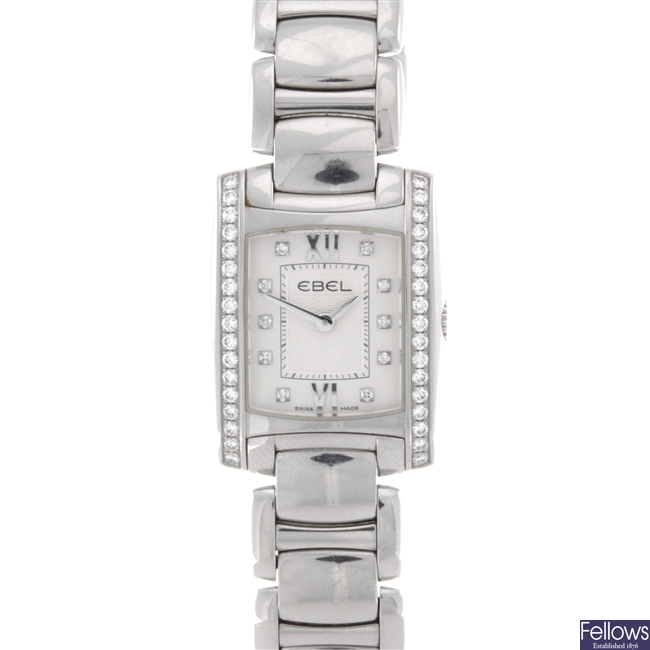 A diamond set Ebel bracelet watch.