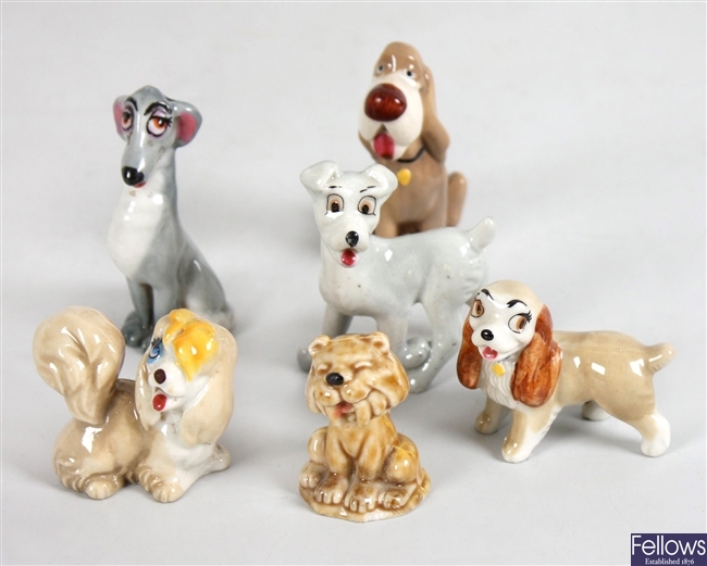A selection of assorted Wade Whimsies Disney figures