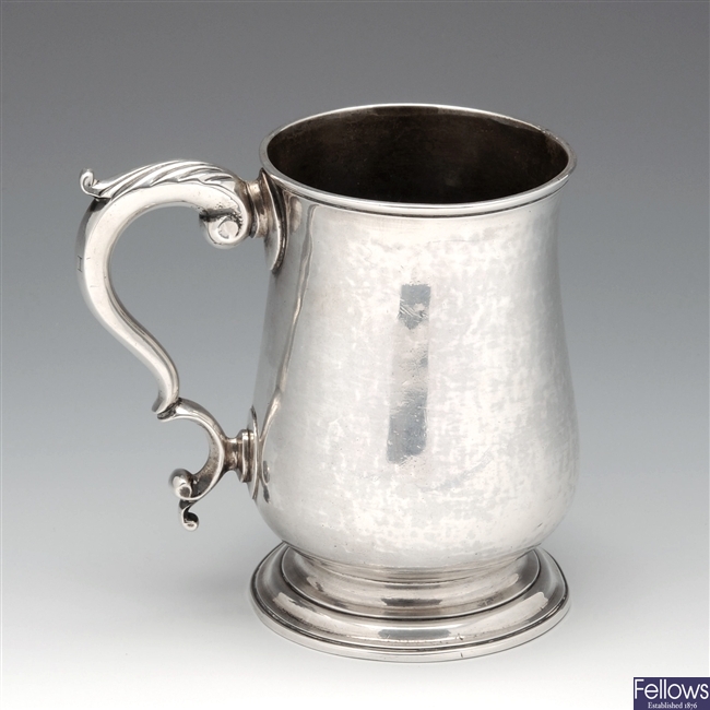 George III silver mug.