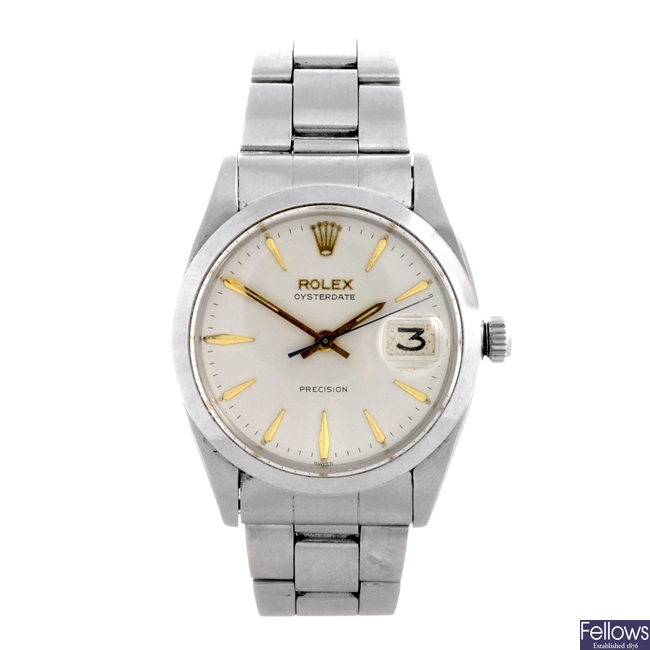 (307081275) A stainless steel manual wind gentleman's Rolex bracelet watch.