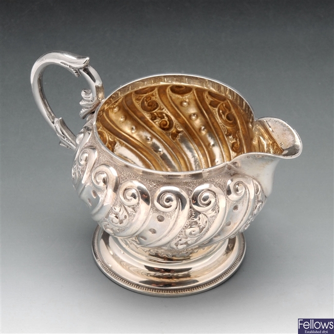 Victorian small silver cream jug.