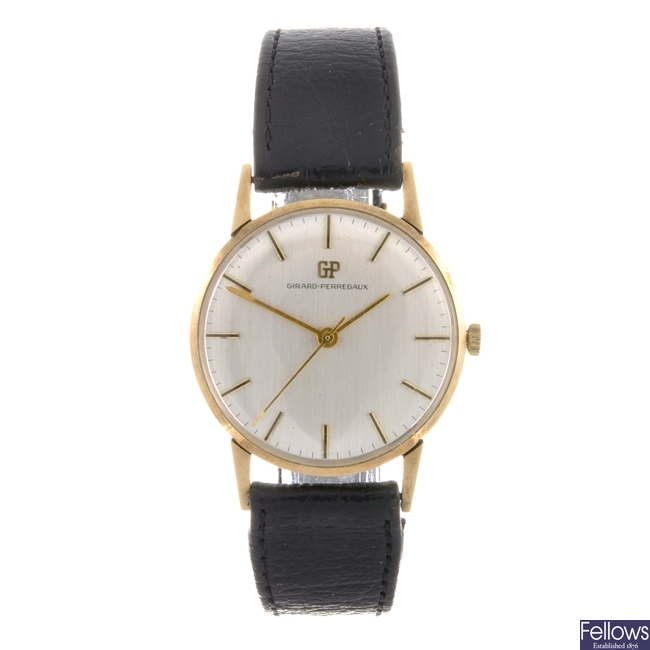 A Girard Perregaux 9ct gold Wrist Watch.
