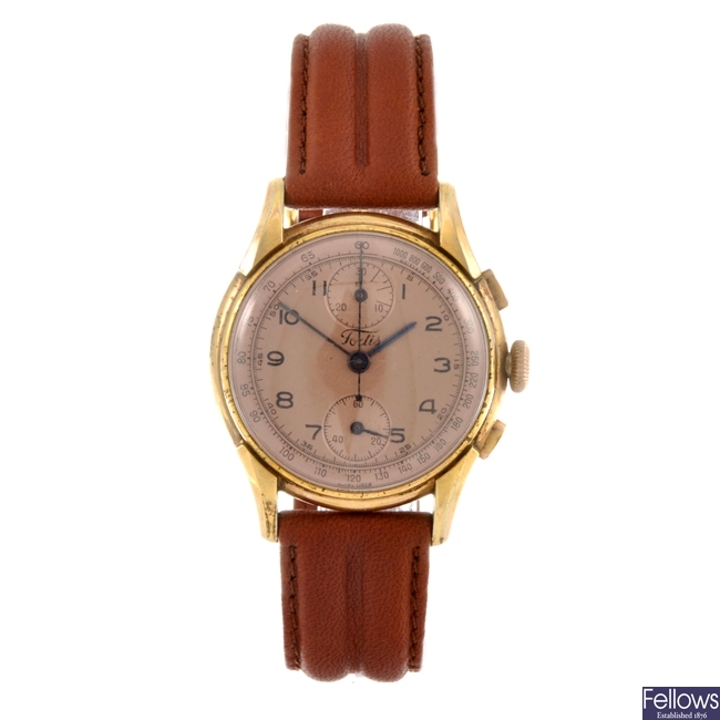 A Fortis manual wind gentleman's chronograph wrist watch.