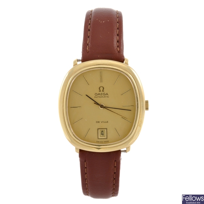 A 18ct gold automatic gents Omega De Ville wrist watch