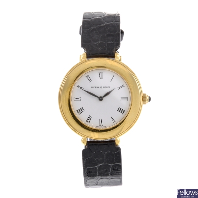 An 18k gold manual wind Audemars Piguet wrist watch