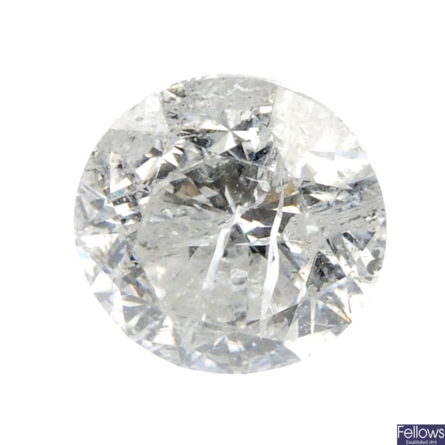 A loose brilliant-cut diamond of 0.75ct.