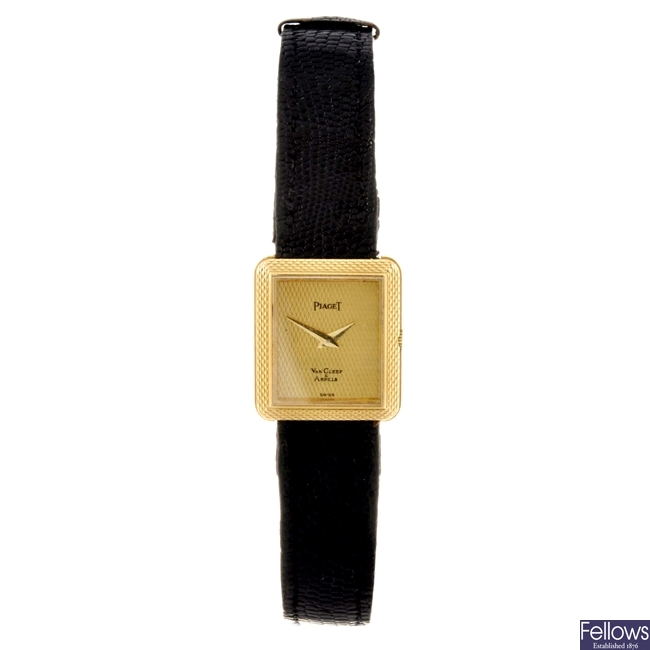 An 18k gold manual wind lady's Piaget wrist watch.