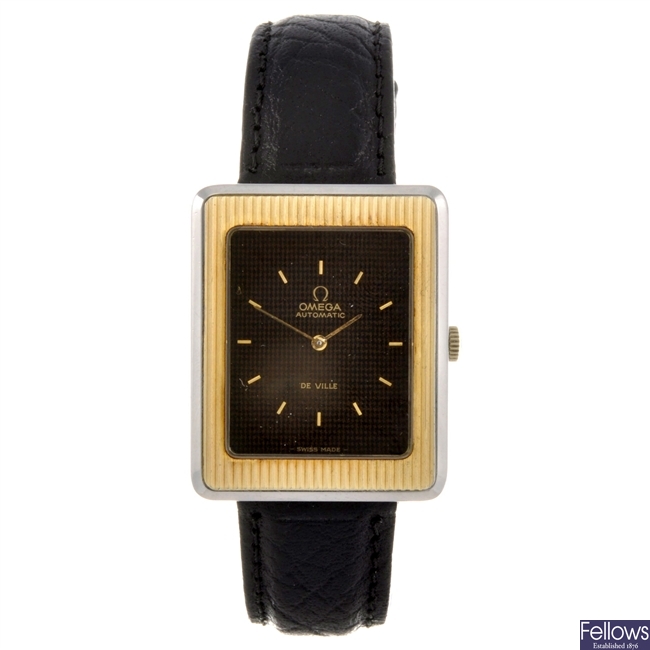 A bi-colour automatic gentleman's Omega DeVille wrist watch.