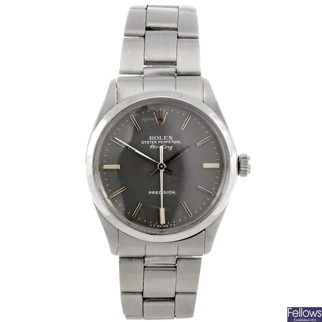 A stainless steel automatic gentleman's Rolex Air-King bracelet watch