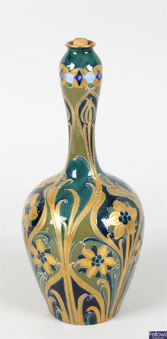 A Moorcroft Macintyre Florian ware pottery vase