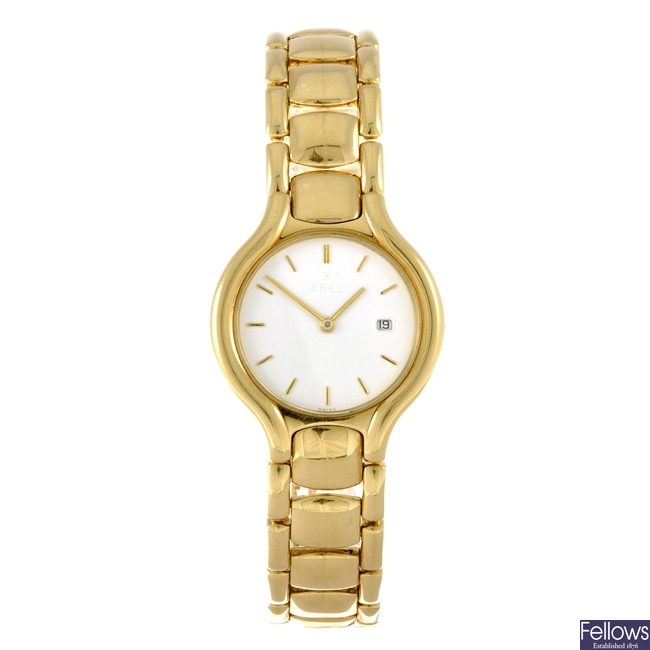 An 18k gold quartz lady's  Ebel Beluga bracelet watch.