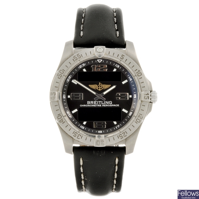 A titanium quartz gentleman's Aerospace wrist watch.