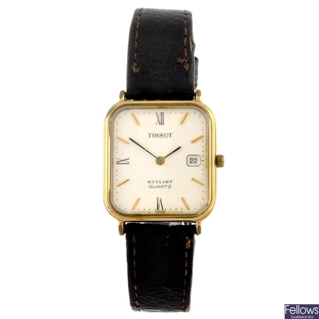 Tissot stylist hot sale gold watch