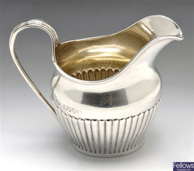 Victorian silver cream jug.