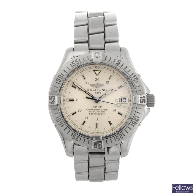 (502010085) A stainless steel automatic gentleman's Breitling Aeromarine Colt bracelet watch.