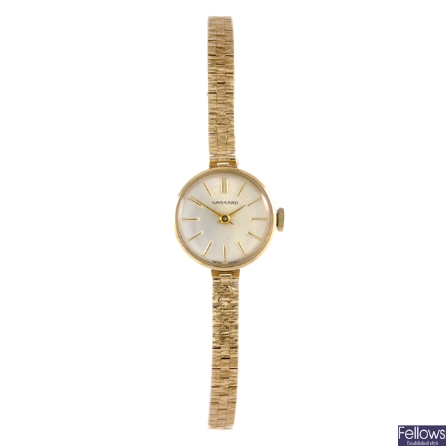 A 9ct gold manual wind lady's Garrard bracelet watch, together with a Rotary pendant watch.