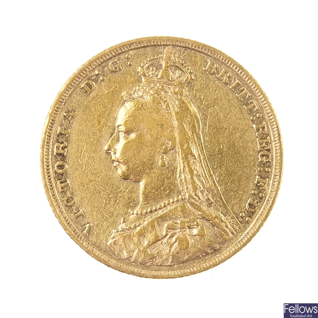 Victorian Sovereign 1891M, jubilee head.