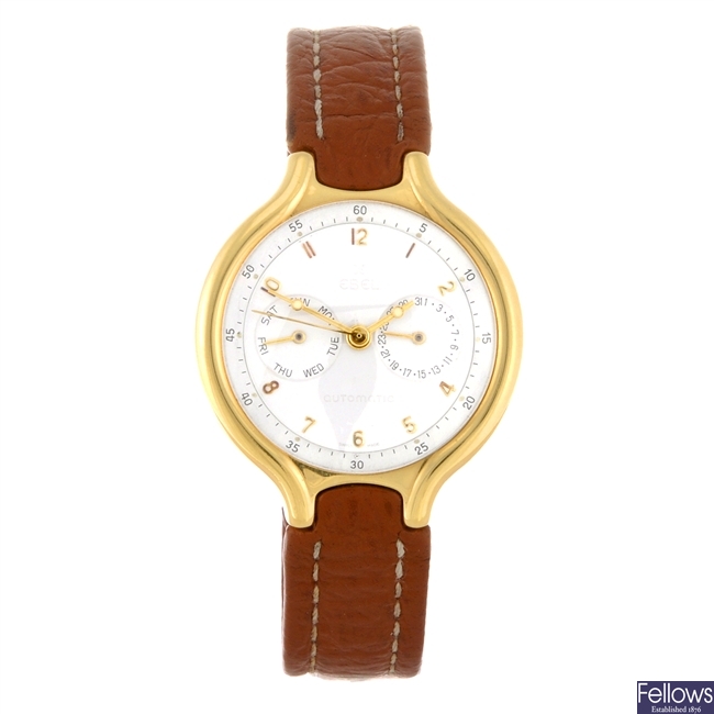 An 18k gold automatic gentleman's Ebel Beluga wrist watch.
