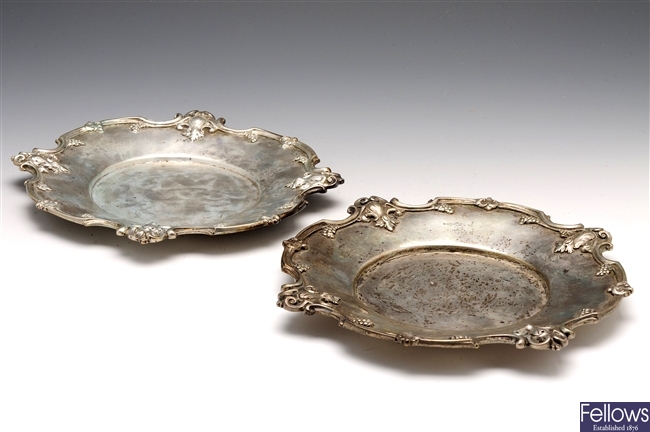 Victorian Scottish silver pair of dishes.
