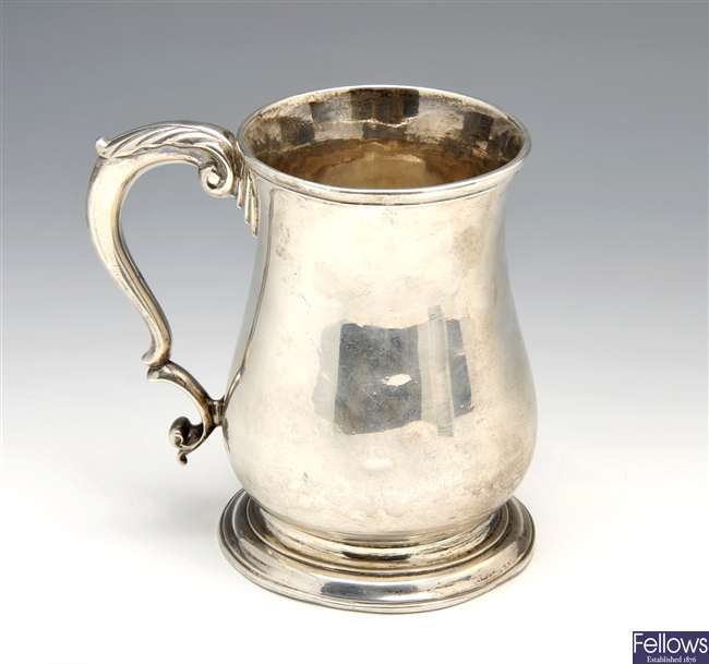 George II silver mug.