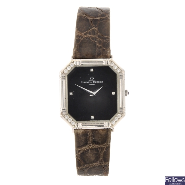 (134174697) An 18k white gold quartz gentleman's Baume & Mercier wrist watch.