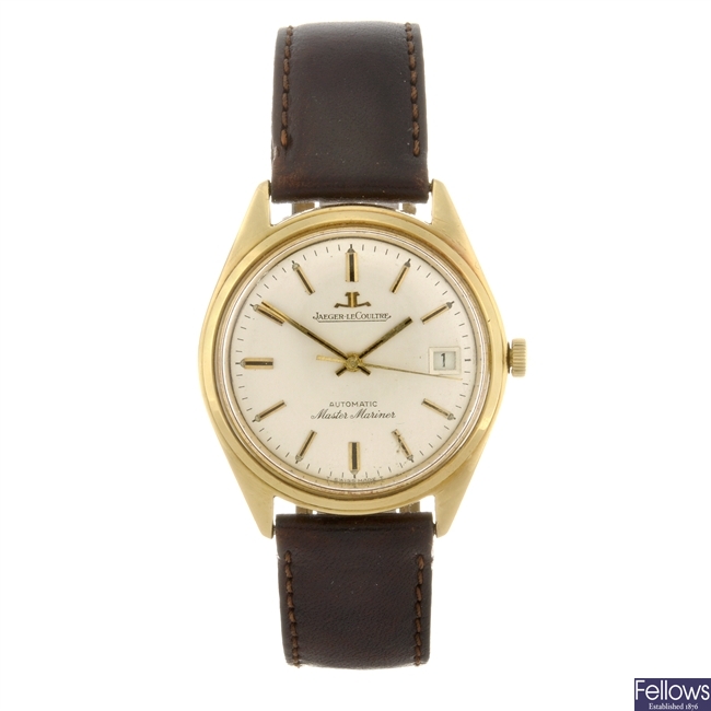An 18k gold automatic gentleman's Jaeger-LeCoultre Master Mariner wrist watch.