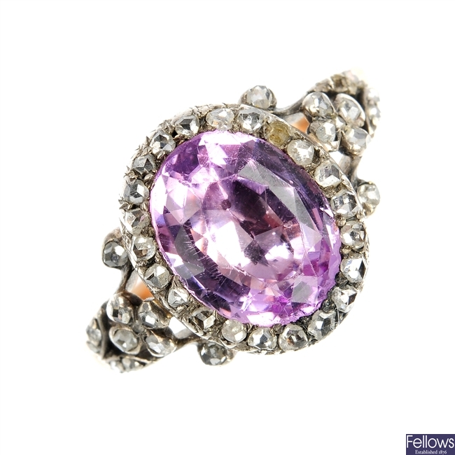 A French turn of the century  gem-set ring. 