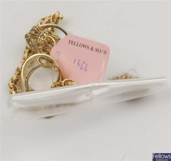 (708006844)  ring item of jewellery, 9ct belcher bracelet