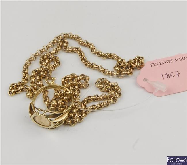 (931001101)  belcher necklace,  ring