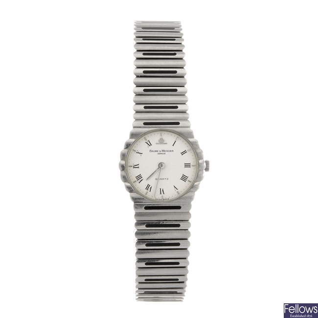 A stainless steel quartz lady's Baume & Mercier bracelet watch.