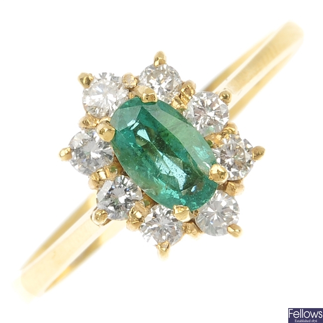 An emerald ring.
